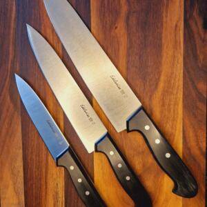 Made in Italy - Tris Coltelli Cuoco stretto 14cm+20cm+25cm