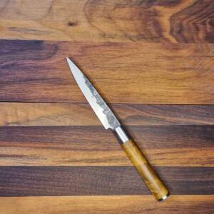 Forged VG10 5Layers - Coltello Petty lama 12,00cm, brut de forge, manico in radica