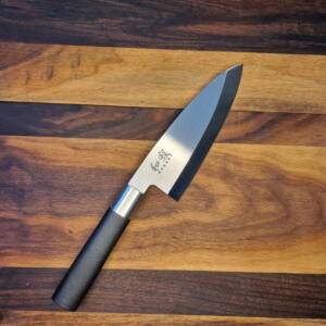 Wasabi Black - Coltello Deba (lama pesante taglio asimmetrico)  lama 15,00 cm. Made in japan