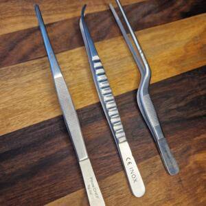 Set 3 Pinze Cuoco Acciaio Inox - impiattare 15cm Made in Italy