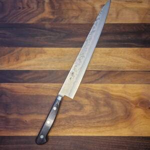 Hokiyama - Shusaku - Coltello Sujihiki lama 270mm Acciaio sanmai Ginsan3 - Forgiato a mano in Japan