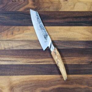 Forged Katai Vg10- Coltello Kengata lama 18,00cm, brut de forge, manico in radica