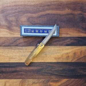 Coltello Higonokami Made in Japan- Lama "Tanto" 7,5 cm in acciaio sanmai