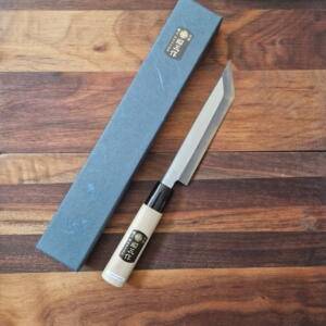 Mr. Ikeuchi - Coltello Unagisaki Hocho 155mm - Made in Japan - Acciaio ni-mai Aogami Blu