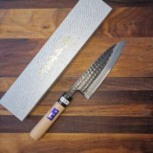 Mr. Shimatani - Deba 165mm Black Hammer - Made in Japan - Acciaio sanmai White Paper n°2