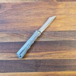 Nagao Kanekoma - Coltello Higonokami Made in Japan- Lama 7,5 cm in acciaio sanmai Manico Legno Verde