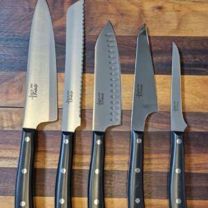 MaglioNero - SET 5 PEZZI con Borsa CHEF - Manico in POM - Made in Italy