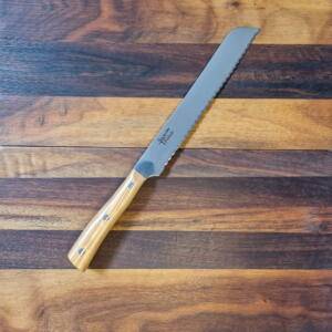 MaglioNero - Coltello Pane 21,00cm Manico in Olivo - Made in Italy
