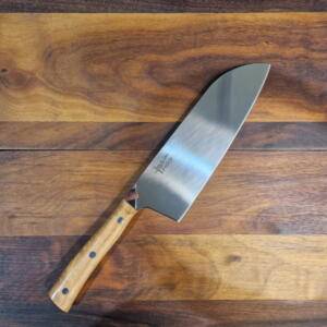 MaglioNero - Coltello MAXI Santoku 21,00cm Manico in Olivo - Made in Italy