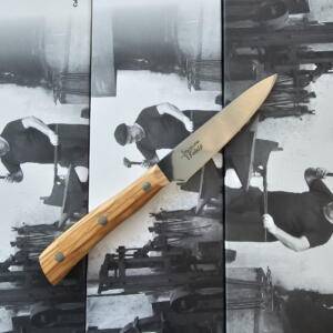 MaglioNero - Coltello Spelucchino 10,00cm Manico in Olivo - Made in Italy