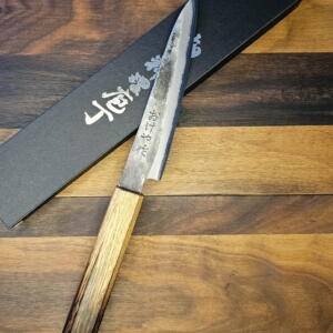 Fujiwara - Coltello Utility lama 150mm Acciaio Aogami SUPER fatto a mano in Giappone