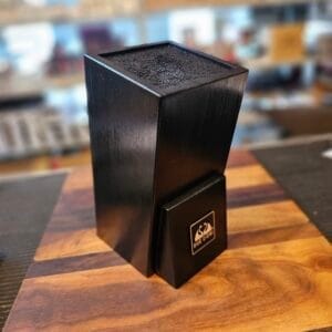 2Cigni - Ceppo Portacoltelli Universale (vuoto) in legno di Bambù verniciato Nero