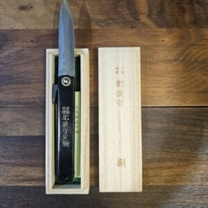 Nagao Kanekoma - Coltello Higonokami HandMade in Japan- Lama 9 cm in acciaio DAMASCO