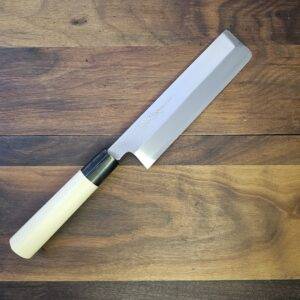 Yamawaki - Coltello Edogata-USUBA lama 180mm in acciaio ni-mai White Paper Steel