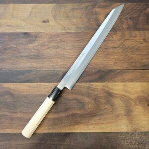 Yamawaki - Coltello Yanagi-Kiritsuke lama 270mm in acciaio ni-mai Ao-Kasumi