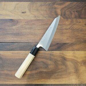 Yamawaki - Coltello Honesuki - GARASAKI lama 150mm in acciaio ni-mai Ao-Namiuti