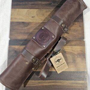 Witloft - Rotolo Portacoltelli in Cuoio di Bufalo Marrone 5 posti