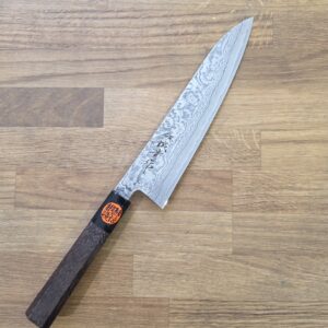 SHIGEKI TANAKA-Coltello Gyuto 210mm -R2(SG2) Steel- Damasco - Made in Japan