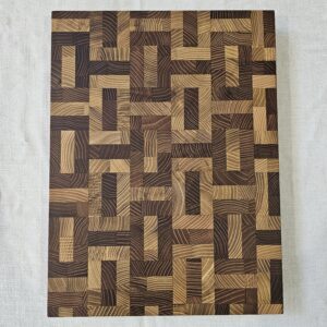 Tagliere Bicolore a Cubi 40x30xh4,5 cm Legno di Robinina  - Made in Italy