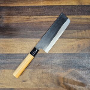 Yoshida - KYUSAKICHI - Coltello Nakiri 165mm - Aogami - Handmade in Japan