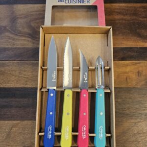 Gli Essenziali - Set 4 Pezzi in legno di Faggio verniciato - Made in France - Opinel