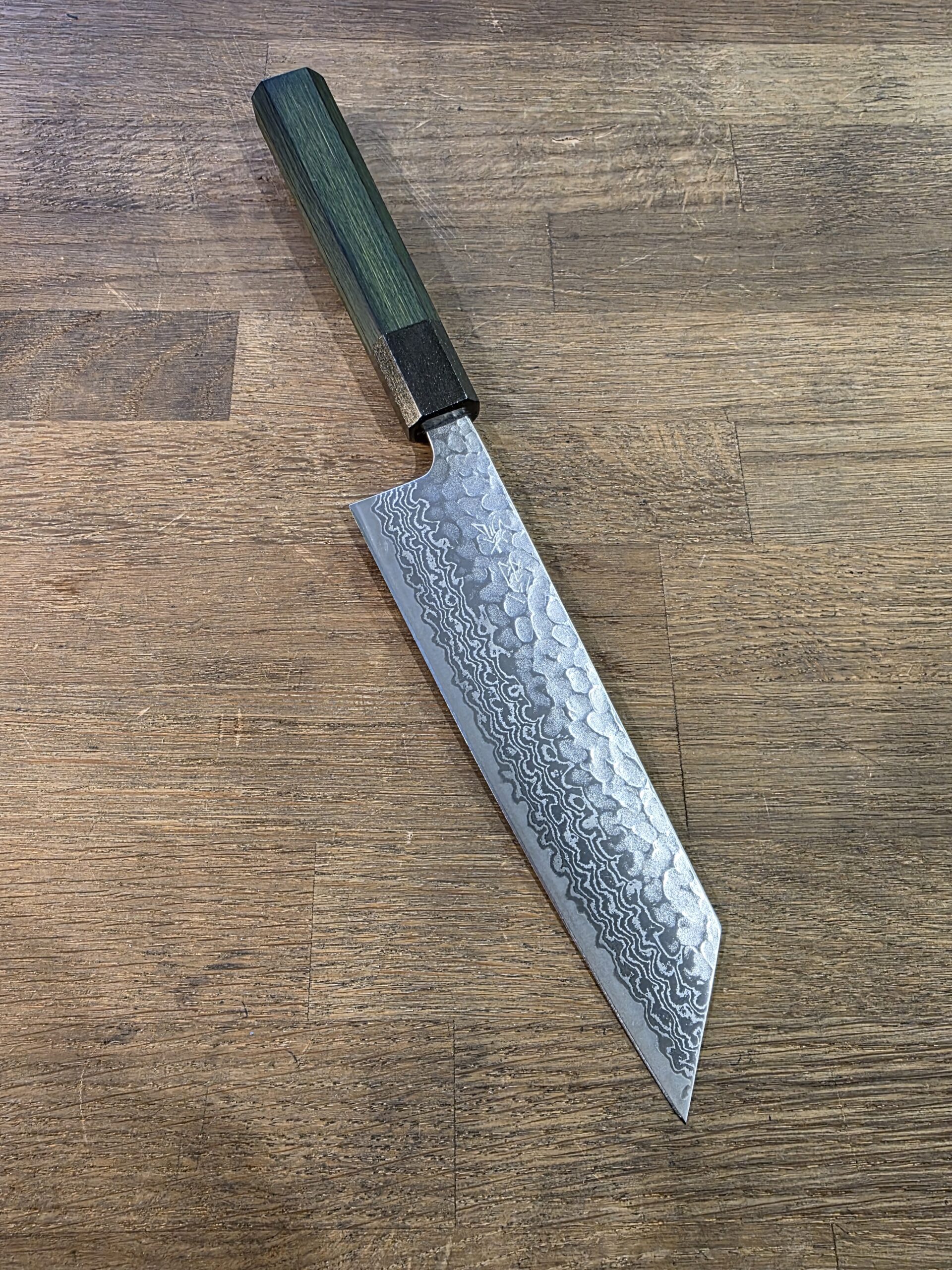 Hokiyama - NEW - BUNKA 170mm - Ginsan/Damasco - Verde - immagine 4
