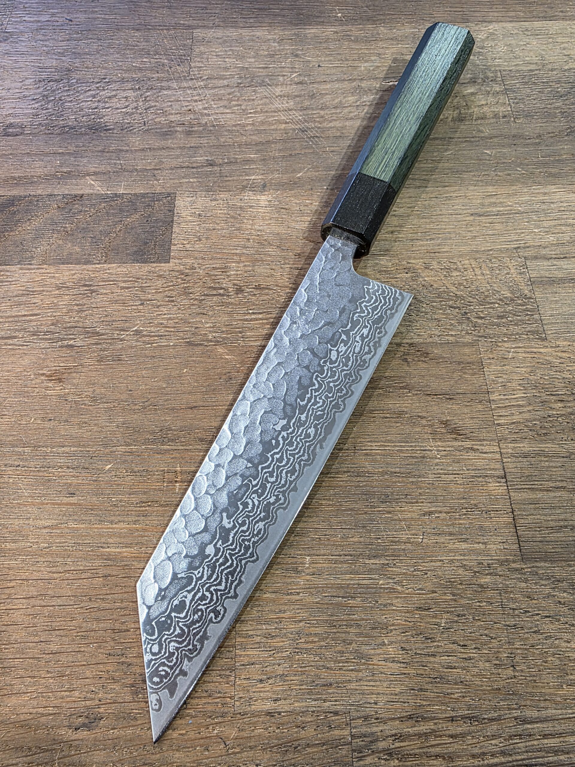 Hokiyama - NEW - BUNKA 170mm - Ginsan/Damasco - Verde - immagine 3